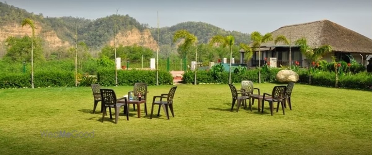 Swimming pool at Jungle Treasure Resort near Jim Corbett