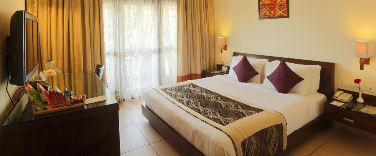 Garden view from balcony at De Coracao Resort